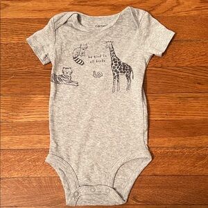Carter's Gray Animal Print Kids One Piece